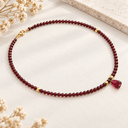 Garnet Delight Pomegranate Necklace