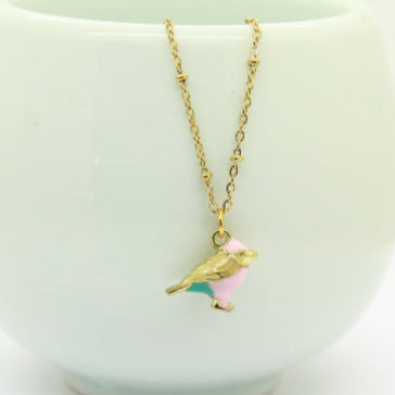 Pink Bird Necklace