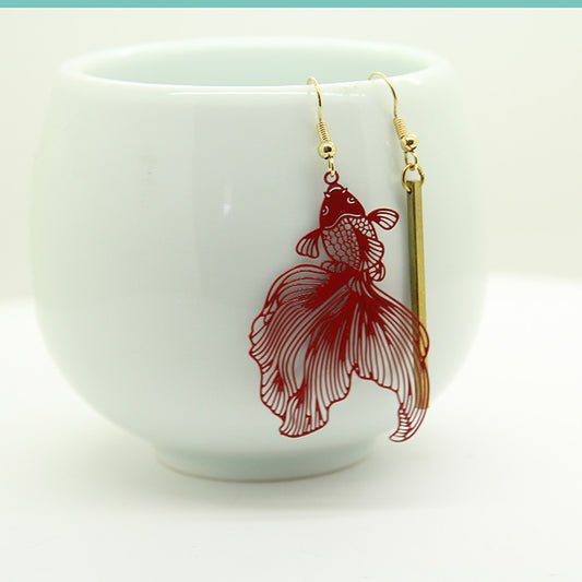 Red Fish Earrings