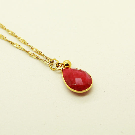 Red drop Necklace