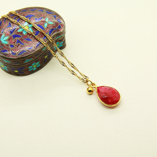 Red drop Necklace