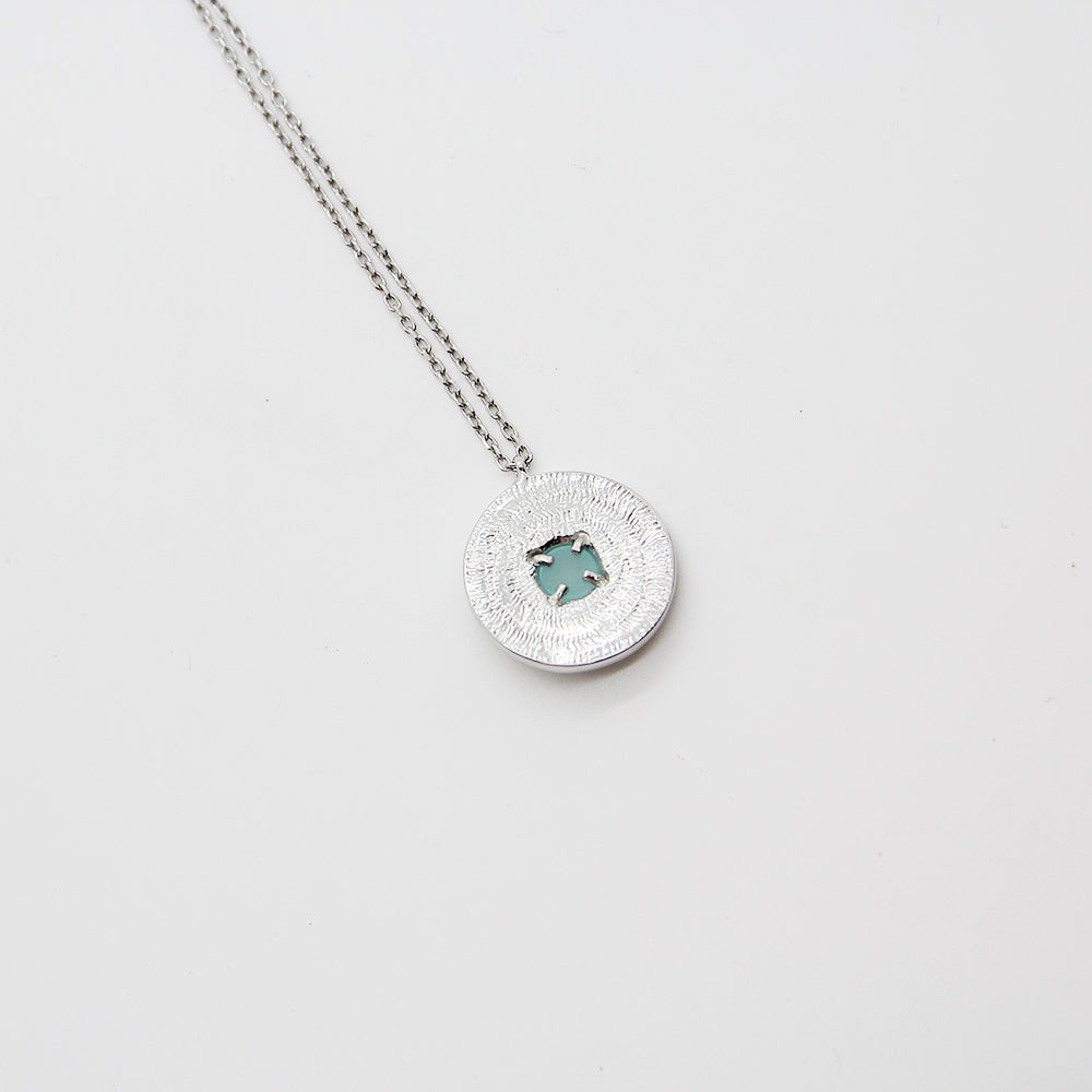 Aquamarine Silver Necklace