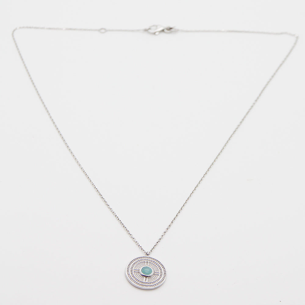 Aquamarine Silver Necklace