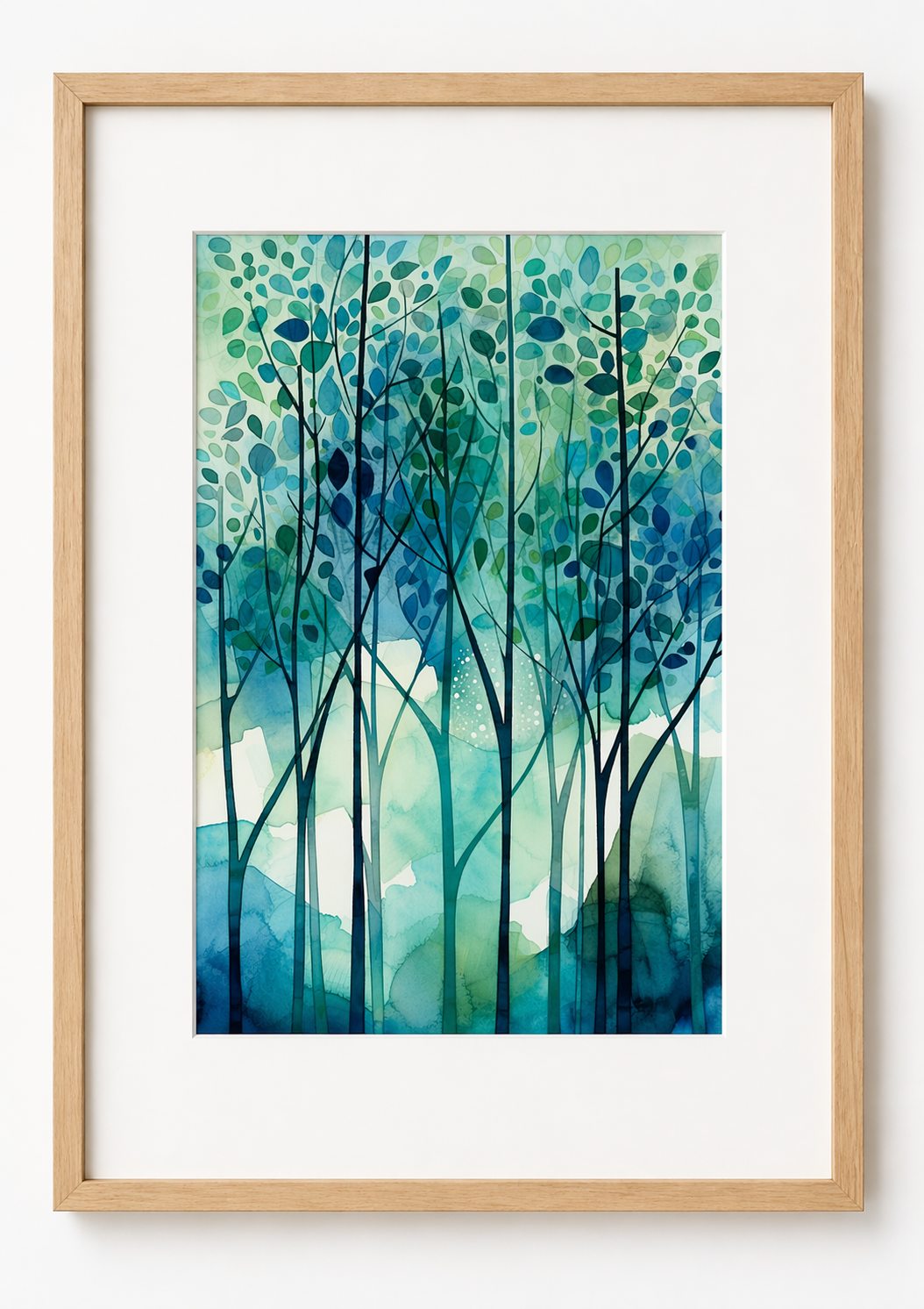 Blue Forest Illustration, - Yalda Concept Store Persan