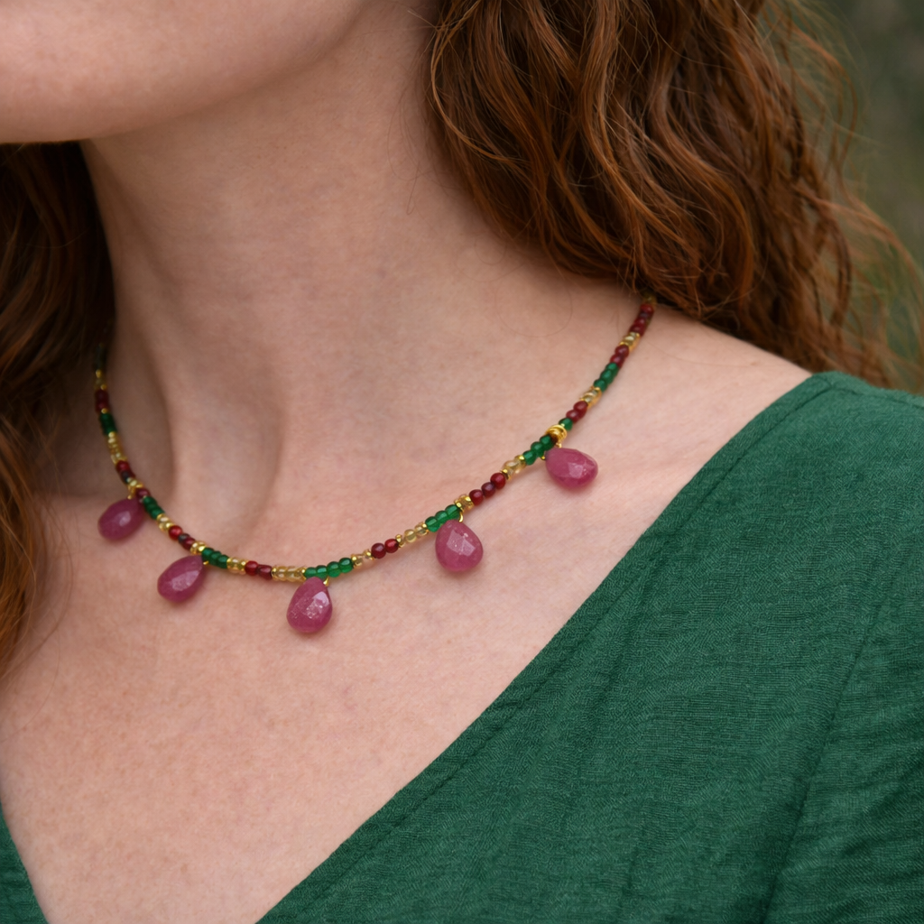 Persian Natral stones Necklace - Yalda Concept Store Persan