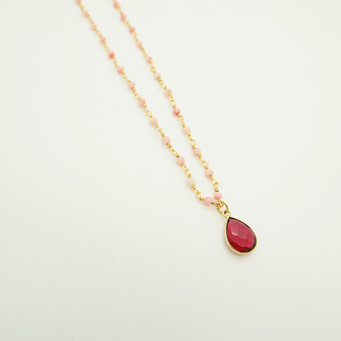 Pink Garnet Necklace