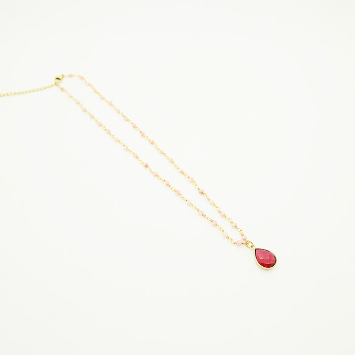 Pink Garnet Necklace