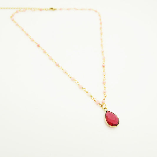 Pink Garnet Necklace