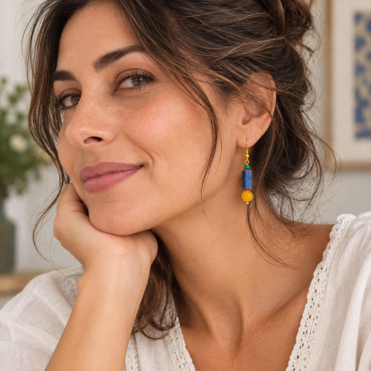 Bobylon Yellow Earrings - Yalda Concept Store Persan