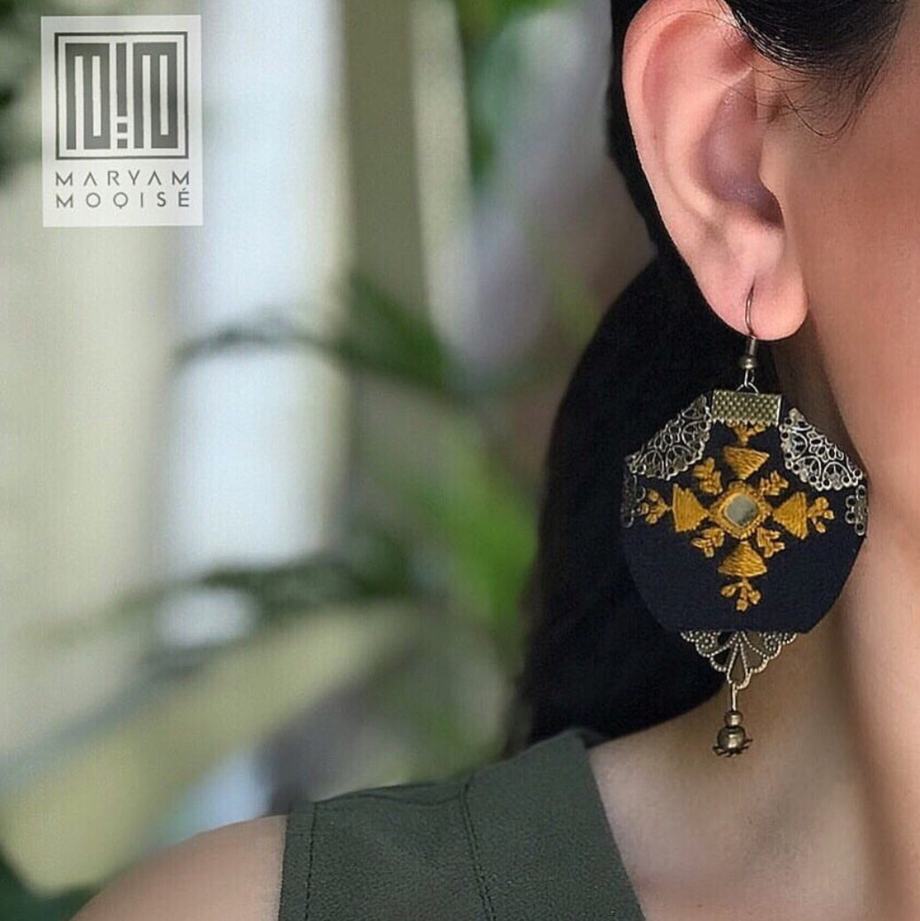 Persian hand embroidery Earrings