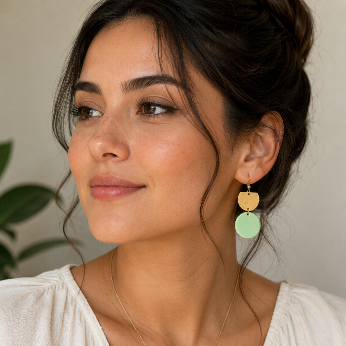 Mint Pastel earrings - Yalda Concept Store Persan