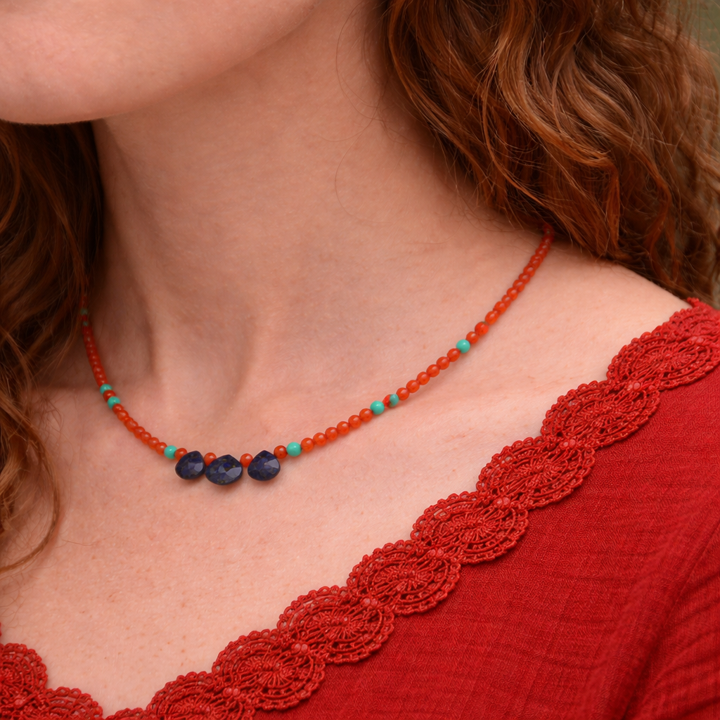 Persian Lapis Necklace - Yalda Concept Store Persan