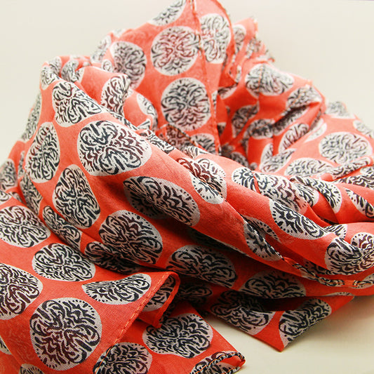 Persian Orange Wrap, 100% Coton
