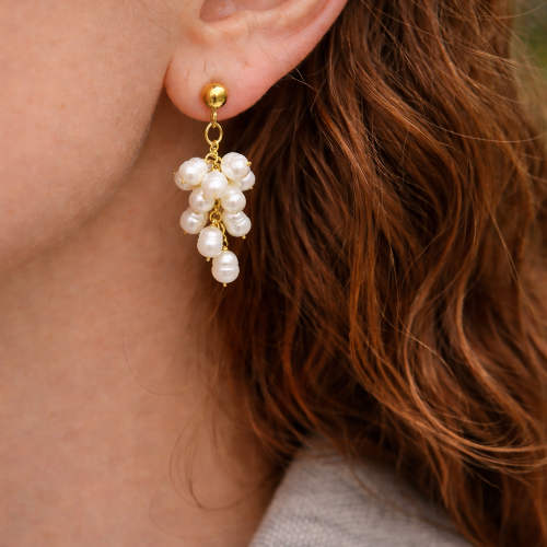 Natural pearls  Earrings - Yalda Concept Store Persan