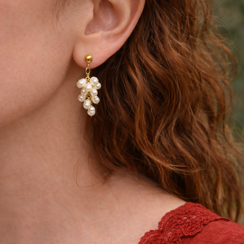 Natural pearls  Earrings - Yalda Concept Store Persan
