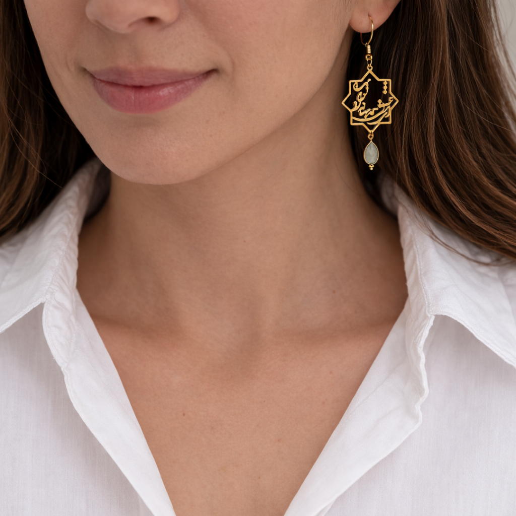 Aqua Stones earrings - Yalda Concept Store Persan