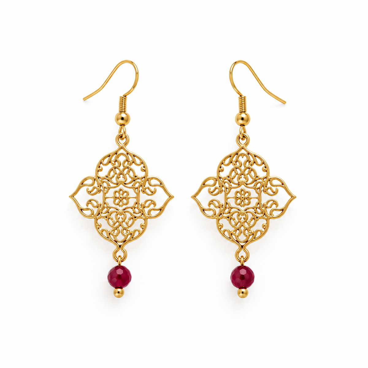 Persian Eslimi garnet earrings - Yalda Concept Store Persan