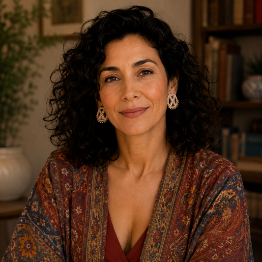 Persian Embroidered Miroir Earrings