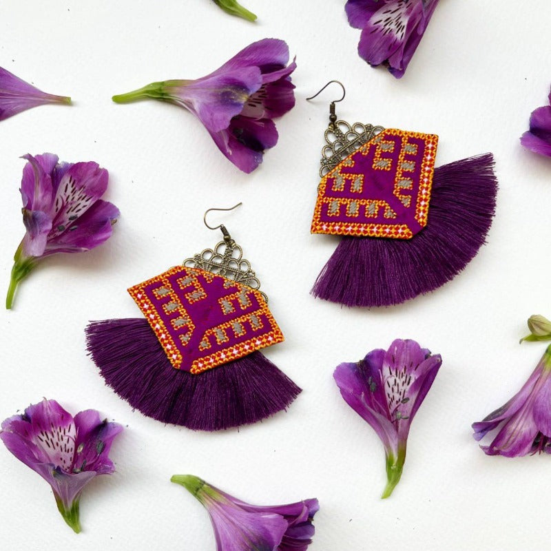 Persian Hand Embroidered Earrings