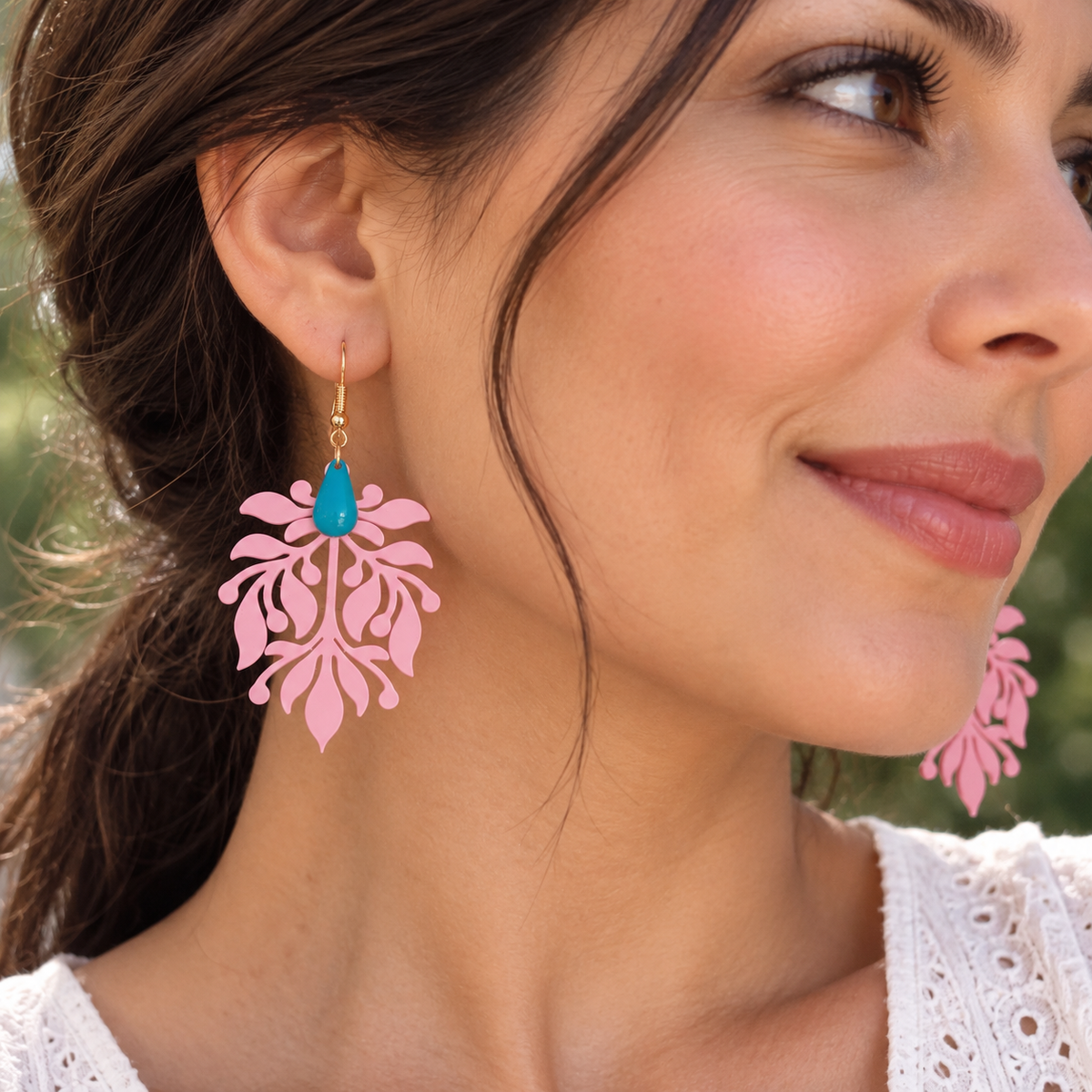 Pink Blossom Earrings - Yalda Concept Store Persan