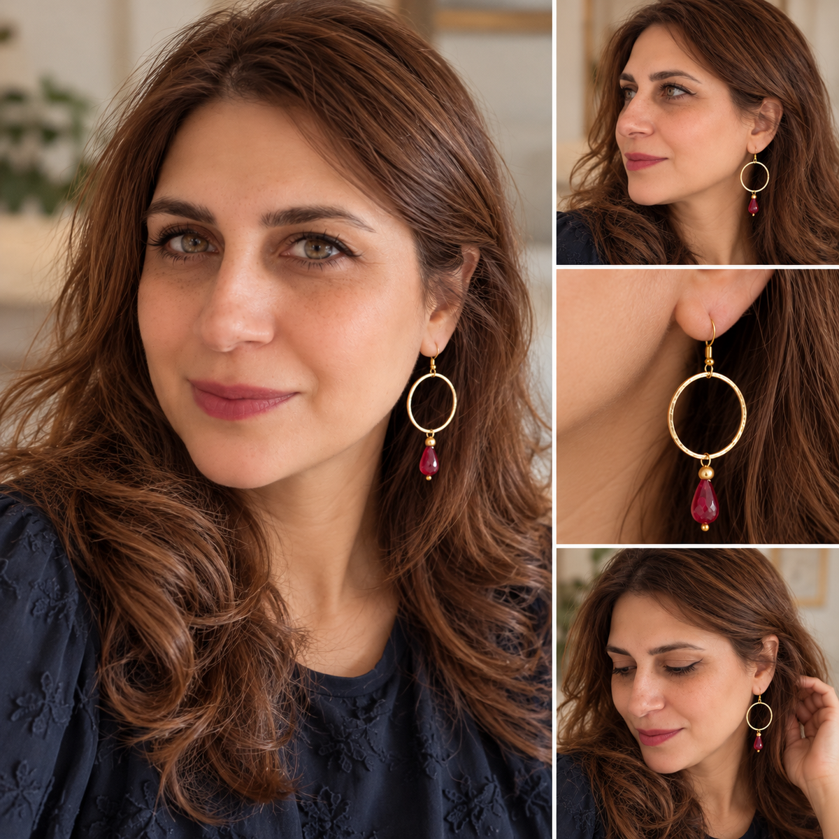 Pomegranate Elegance Earrings
