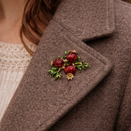 Pomegranate Brooch - Yalda Concept Store Persan