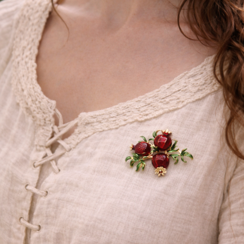 Pomegranate Brooch - Yalda Concept Store Persan