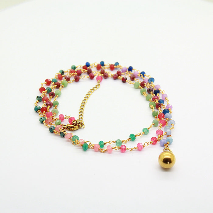 Rainbow stone necklace