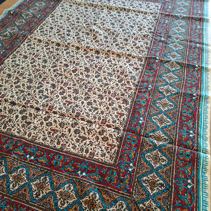 Handmade Tablecloth, Grape pattern Ghalamkar 100x140 cm - Yalda Concept Store Persan