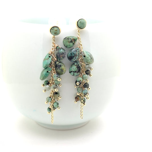 Tourquoise African earrings