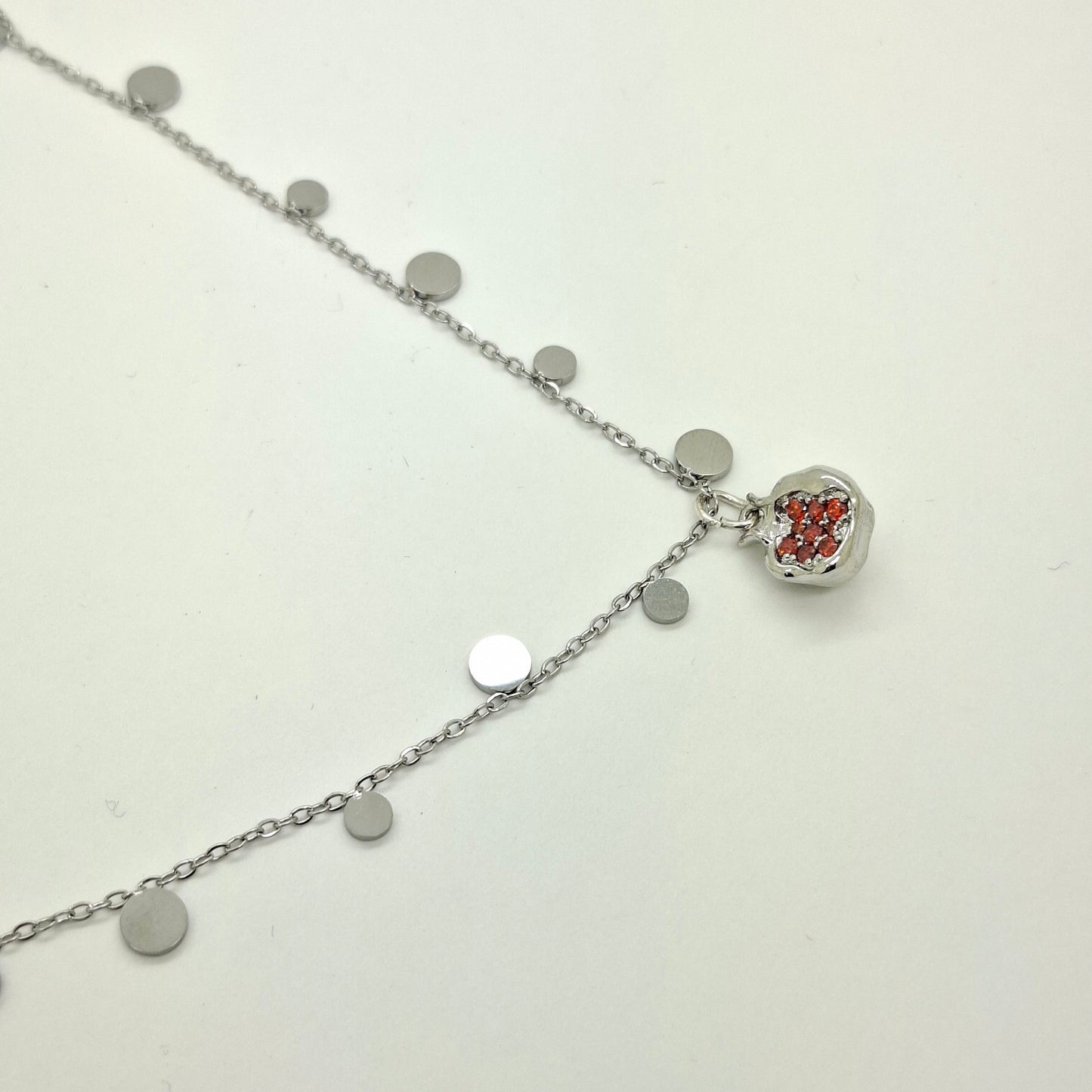 Pomegranate Silverish Necklace