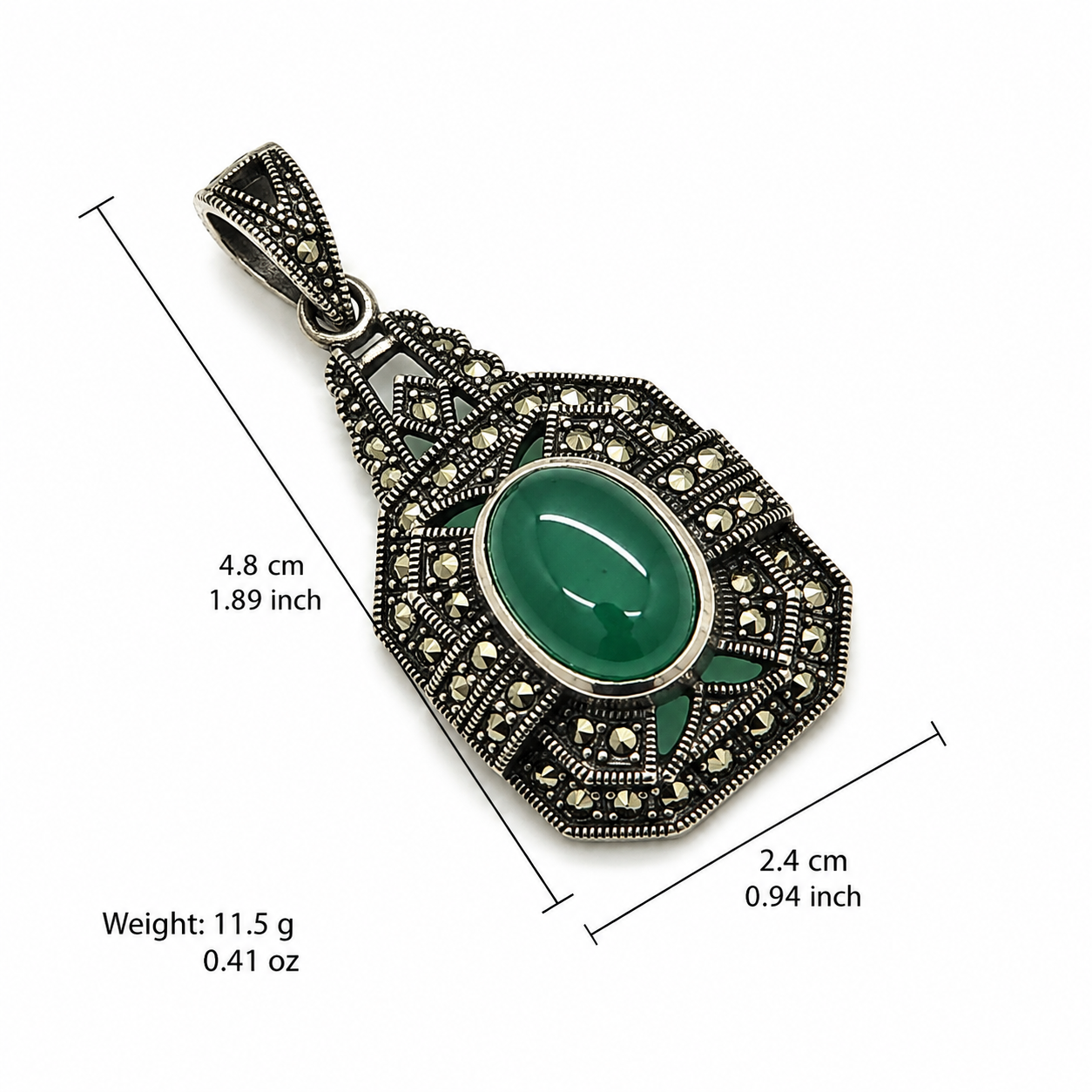 Green Agate Pendant