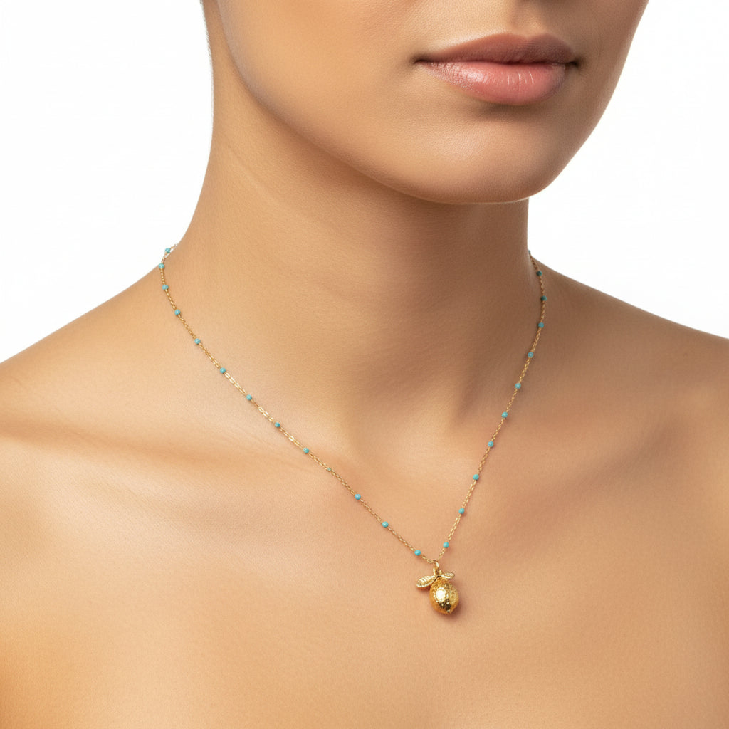 Lemon Charm Neckkace - Yalda Concept Store Persan