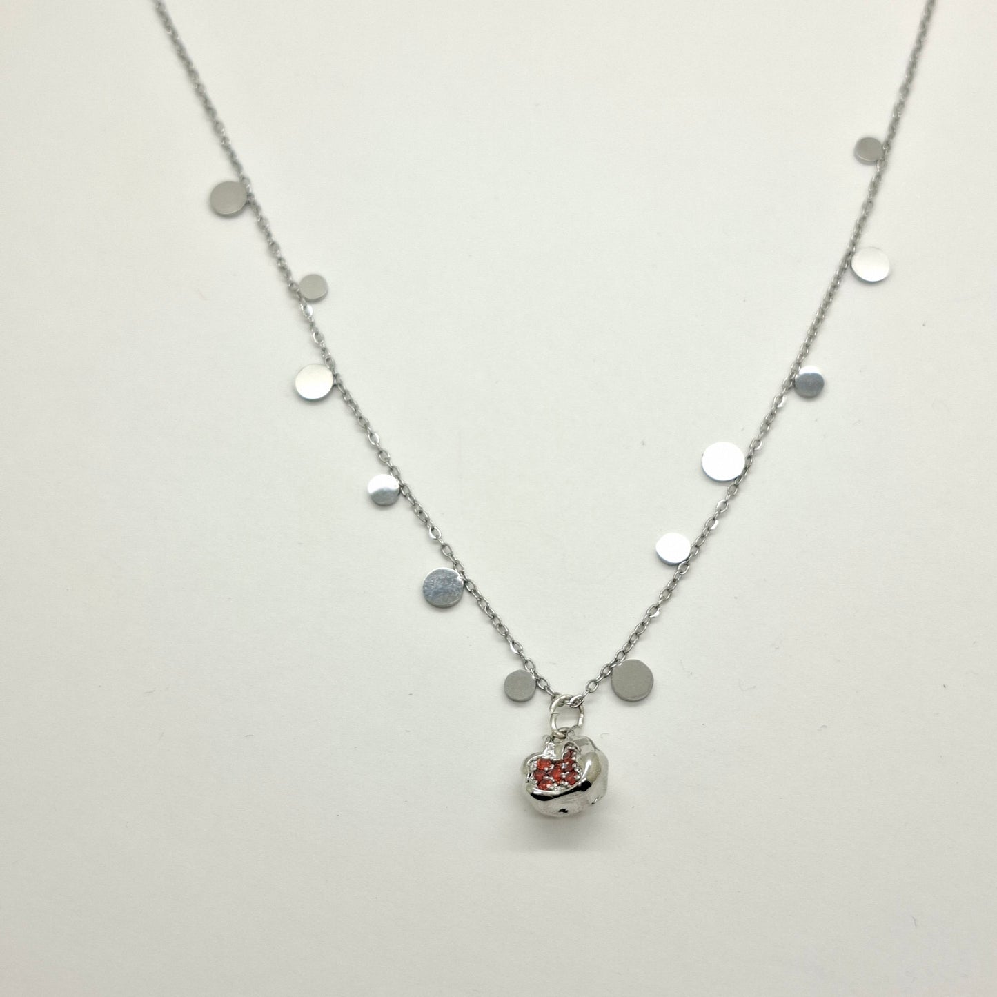 Pomegranate Silverish Necklace