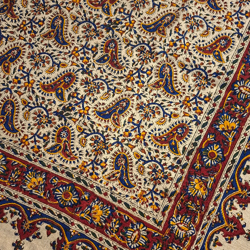 Handmade Tablecloth, Grape pattern Ghalamkar 100x140 cm