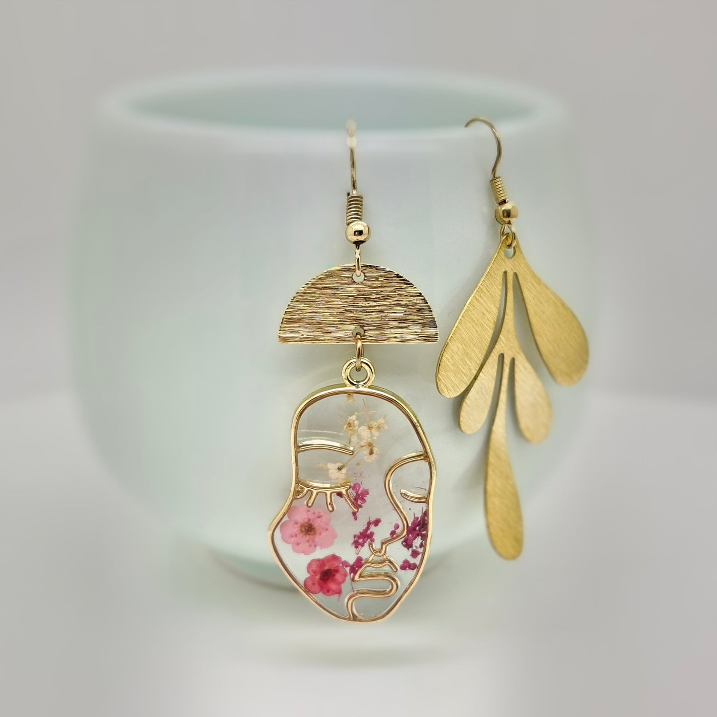 Flower Face Earrings