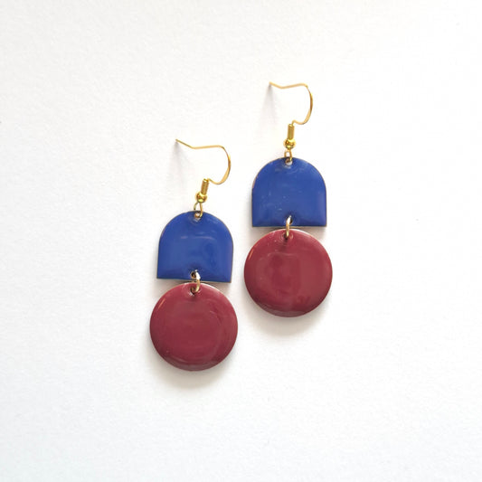 Blue and vine Earrings