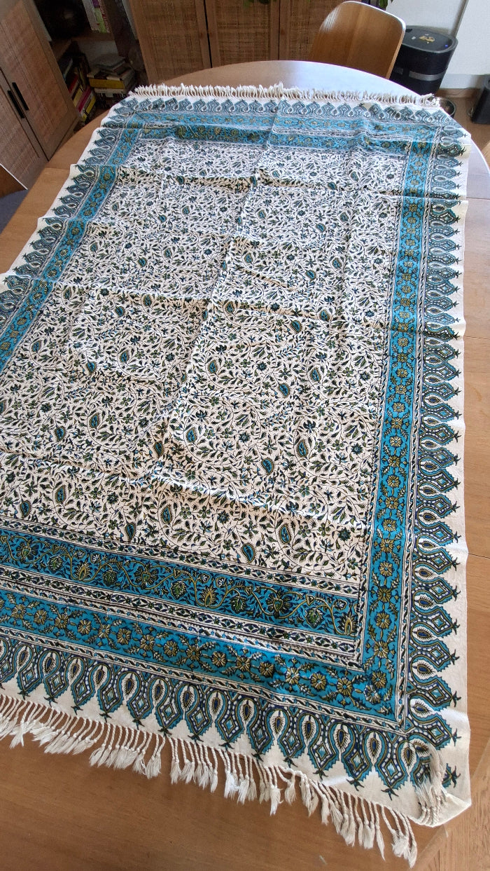 Blue Ghalamkar 100x150 cm - Yalda Concept Store Persan
