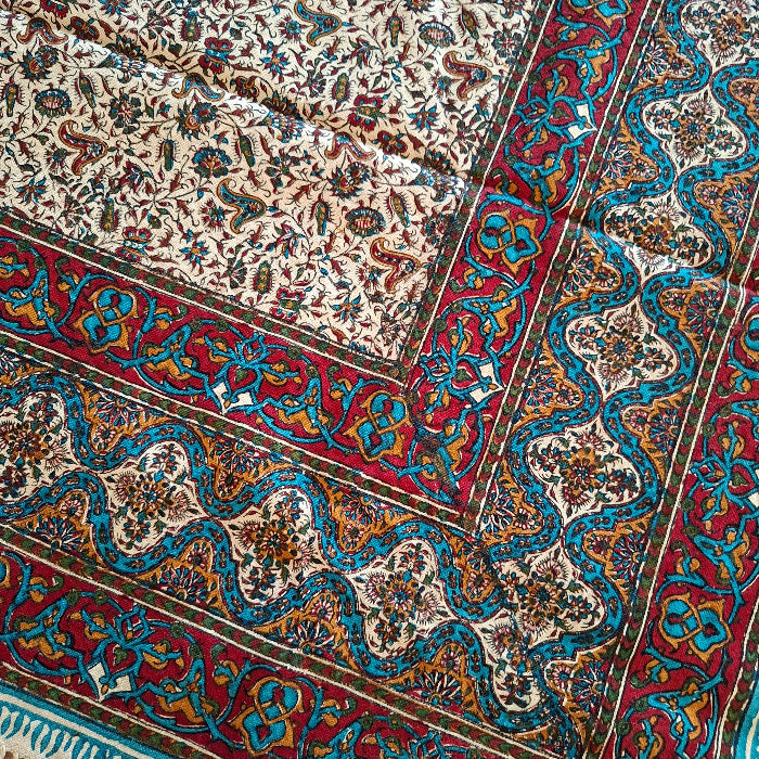 Handmade Tablecloth, Grape pattern Ghalamkar 100x140 cm - Yalda Concept Store Persan