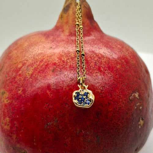 Blue Pomegranate Necklace - Yalda Concept Store Persan