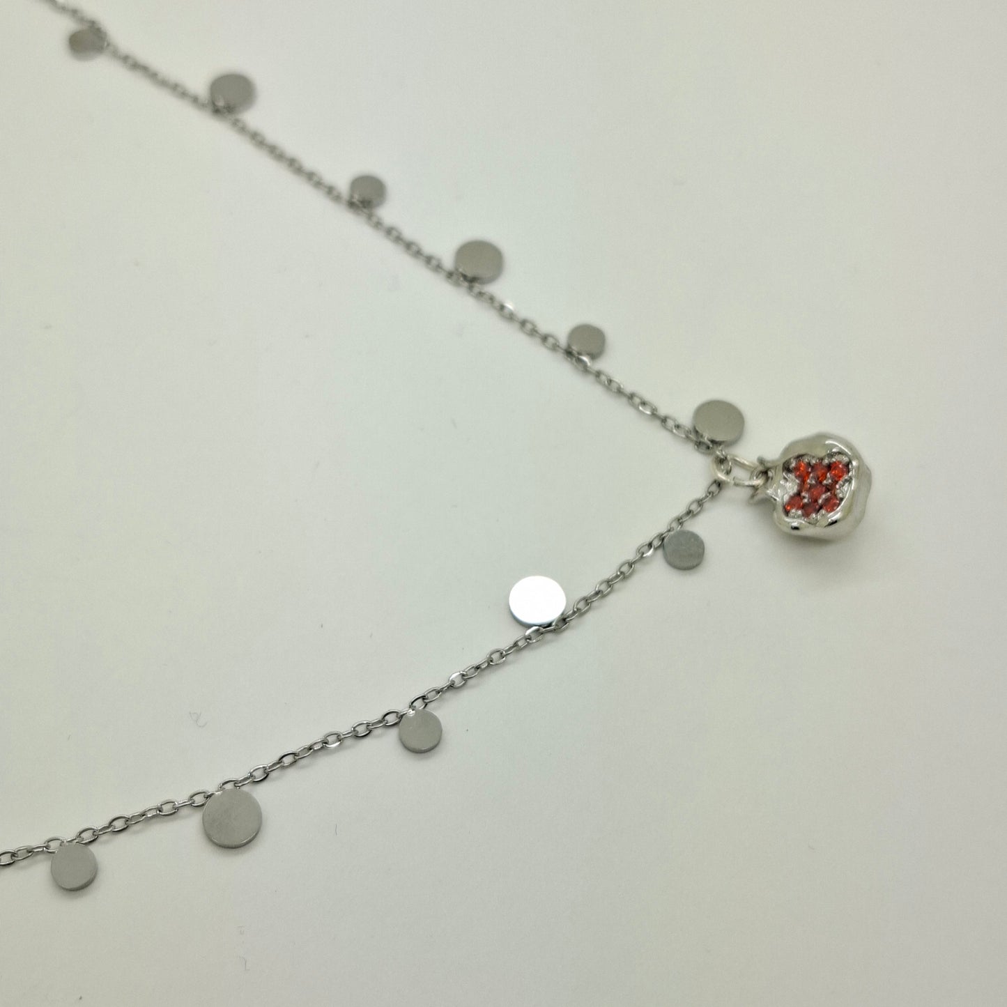 Pomegranate Silverish Necklace
