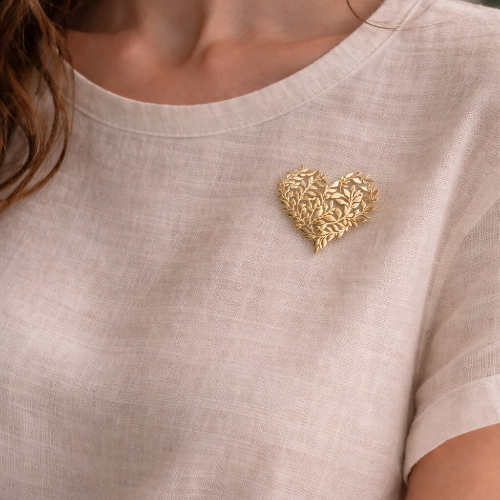 Flourish heart Brooch - Yalda Concept Store Persan