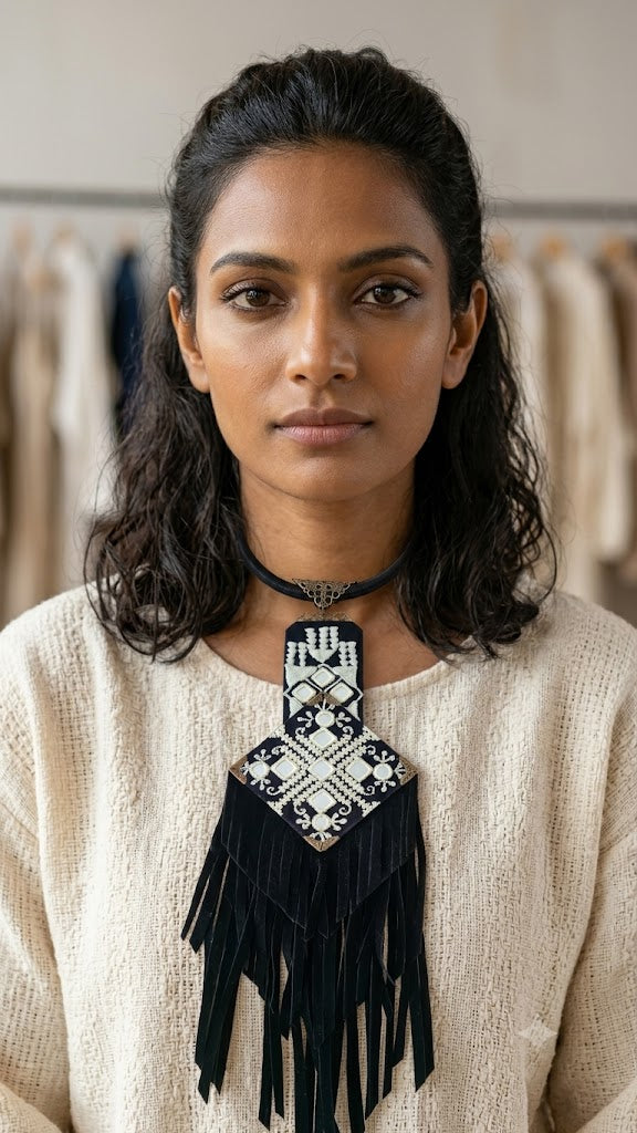Persian Fine Embroidered Necklace - Yalda Concept Store Persan