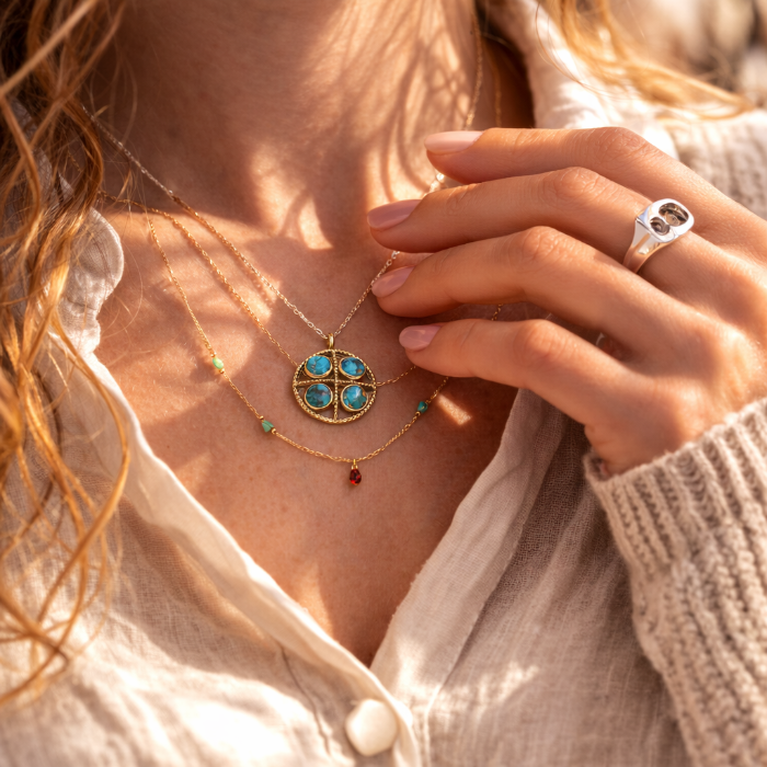 Turquoise necklace - Yalda Concept Store Persan