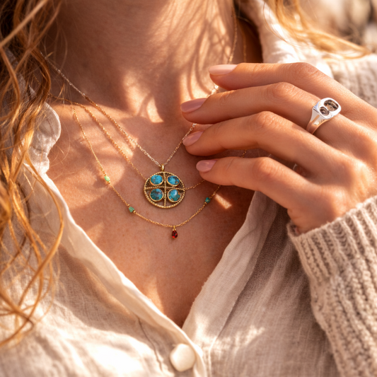 Turquoise necklace - Yalda Concept Store Persan