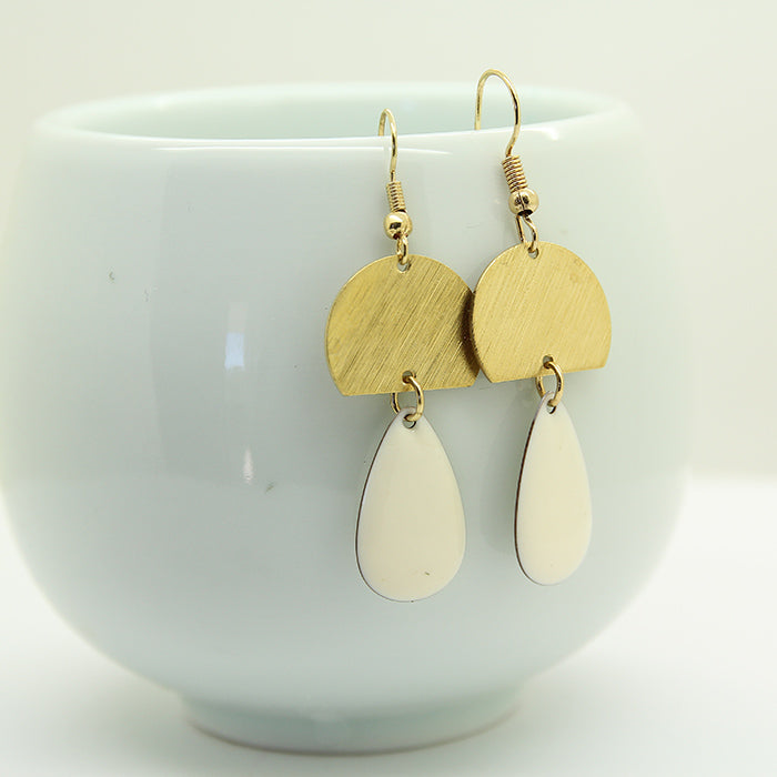 White drop  Earrings