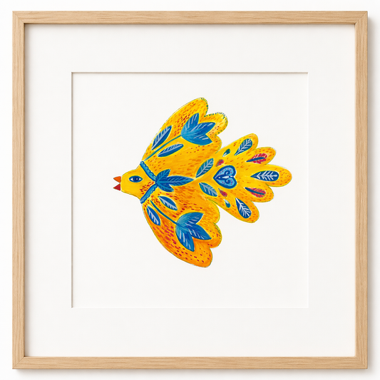 Sunshine Bird, Illustration by Roshanak Ostad - Yalda Concept Store Persan