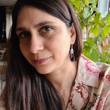 Load image into Gallery viewer, Pomegranate Earrings ,Drop &amp; Glass Seeds
