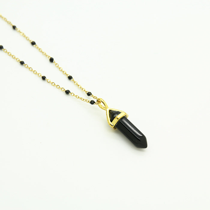 Black Onyx Point Necklace