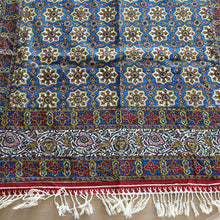 Load image into Gallery viewer, Handmade Tablecloth, Blue Motifs Ghalamkar 200x150 cm
